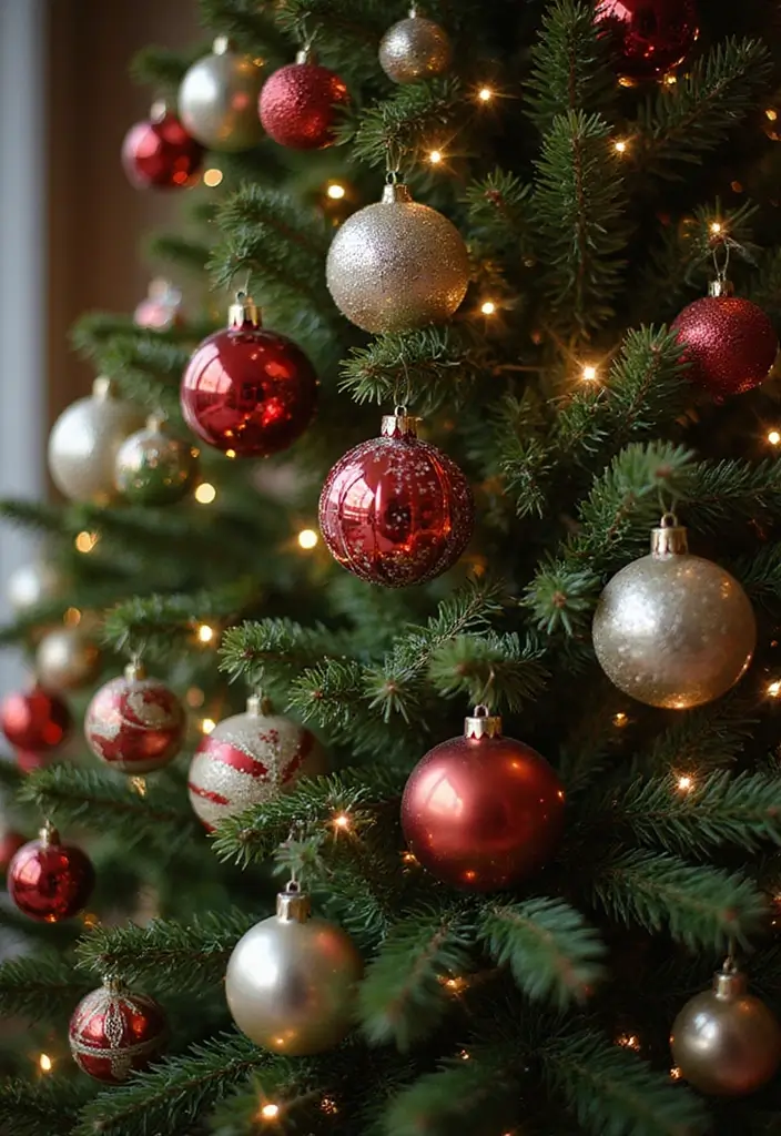 29 Farmhouse Christmas Tree Ideas for a Magical Holiday 4 29 Farmhouse Christmas Tree Ideas for a Magical Holiday - 4. Vintage Glass Ornaments