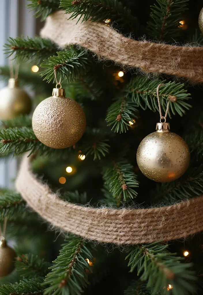 29 Farmhouse Christmas Tree Ideas for a Magical Holiday 5 29 Farmhouse Christmas Tree Ideas for a Magical Holiday - 5. Jute Twine Accents