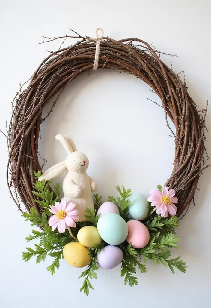 29 Farmhouse Easter Decor Inspirations You’ll Love 12 29 Farmhouse Easter Decor Inspirations You’ll Love - 12. Spring Wreaths with a Twist