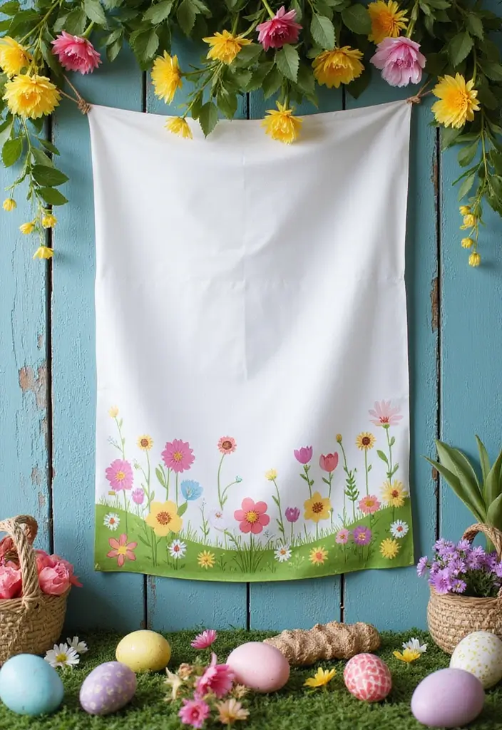 29 Farmhouse Easter Decor Inspirations You’ll Love 19 29 Farmhouse Easter Decor Inspirations You’ll Love - 19. Colorful Spring Banners