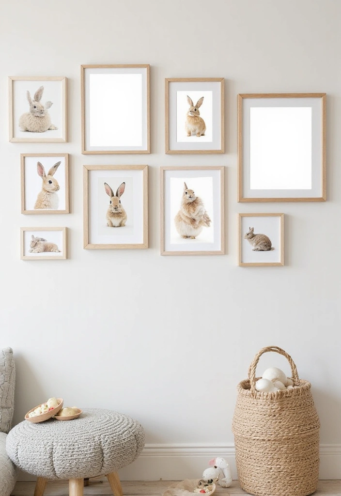 29 Farmhouse Easter Decor Inspirations You’ll Love 21 29 Farmhouse Easter Decor Inspirations You’ll Love - 21. Whimsical Bunny Prints