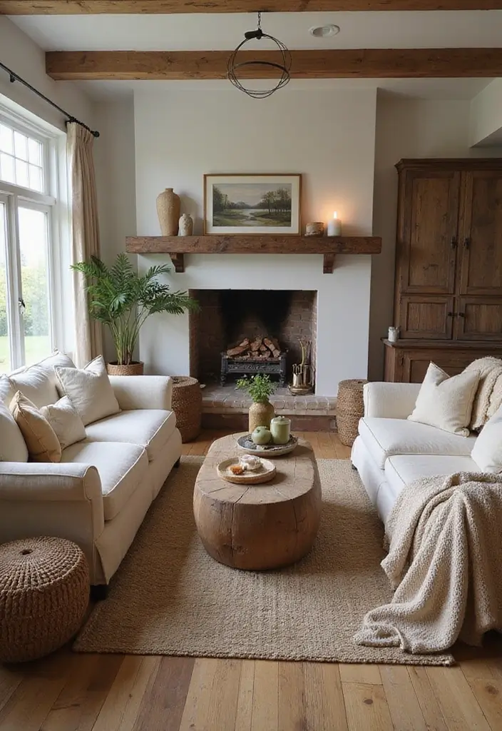 29 Farmhouse Fireplace Designs Perfect for Cozy Living - 11. Cozy Seating Arrangements