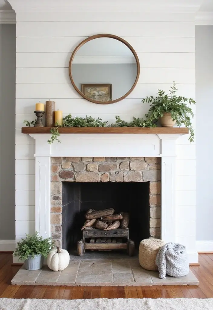 29 Farmhouse Fireplace Designs Perfect for Cozy Living - 26. Faux Finishes