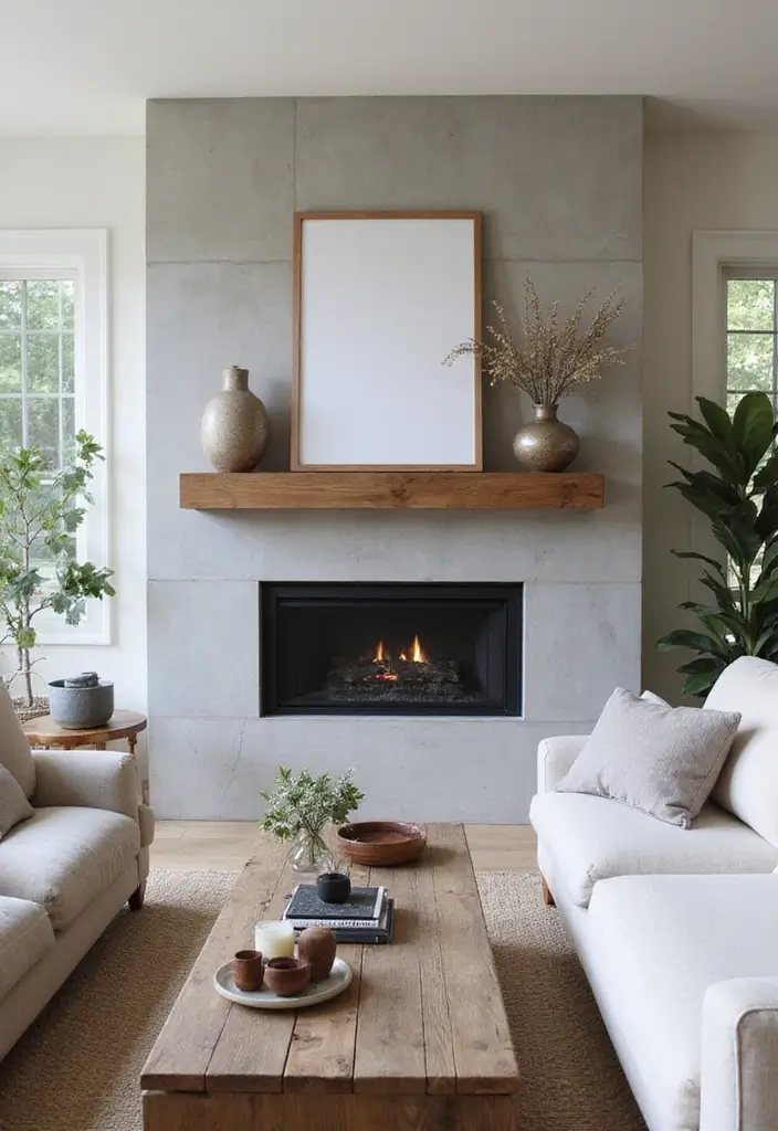 29 Farmhouse Fireplace Designs Perfect for Cozy Living - 4. Modern Farmhouse Fusion
