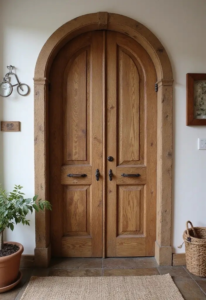 29 Farmhouse Interior Door Ideas with Rustic Appeal 22 29 Farmhouse Interior Door Ideas with Rustic Appeal - 23. Rustic Arched Doors