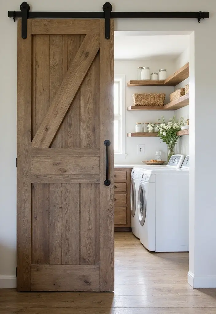 29 Farmhouse Interior Door Ideas with Rustic Appeal 3 29 Farmhouse Interior Door Ideas with Rustic Appeal - 3. Sliding Pocket Doors