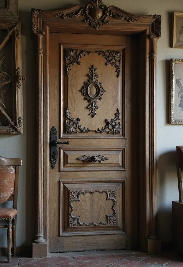 29 Farmhouse Interior Door Ideas with Rustic Appeal 4 29 Farmhouse Interior Door Ideas with Rustic Appeal - 4. Antique Interior Doors