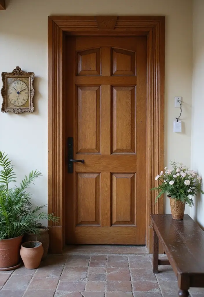 29 Farmhouse Interior Door Ideas with Rustic Appeal 7 29 Farmhouse Interior Door Ideas with Rustic Appeal - 7. Paneled Wooden Doors