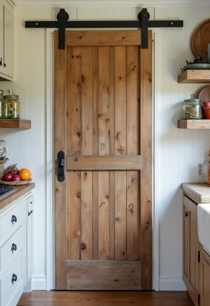 29 Farmhouse Interior Door Ideas with Rustic Appeal 8 29 Farmhouse Interior Door Ideas with Rustic Appeal - 8. Barn Wood Accent Doors