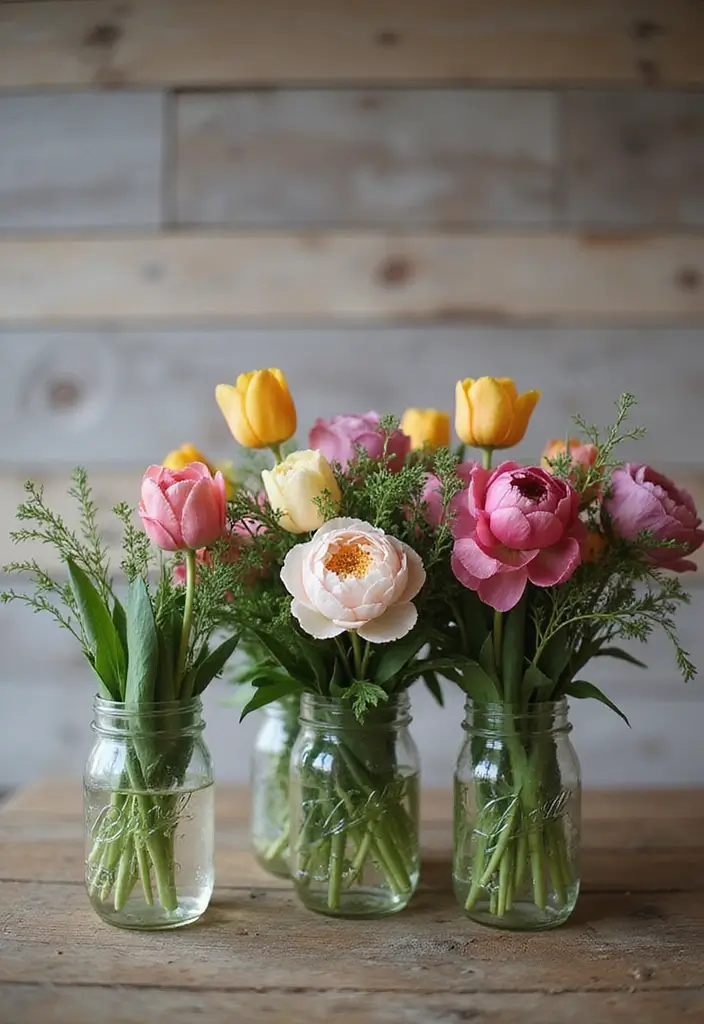 29 Farmhouse Table Centerpieces for Every Season 1 29 Farmhouse Table Centerpieces for Every Season - 1. Spring Awakening: Blooming Beauty