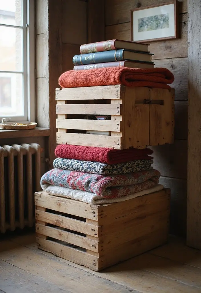 30 DIY Farmhouse Decor Projects That Look High-End 15 30 DIY Farmhouse Decor Projects That Look High-End - 15. Wooden Crate Storage