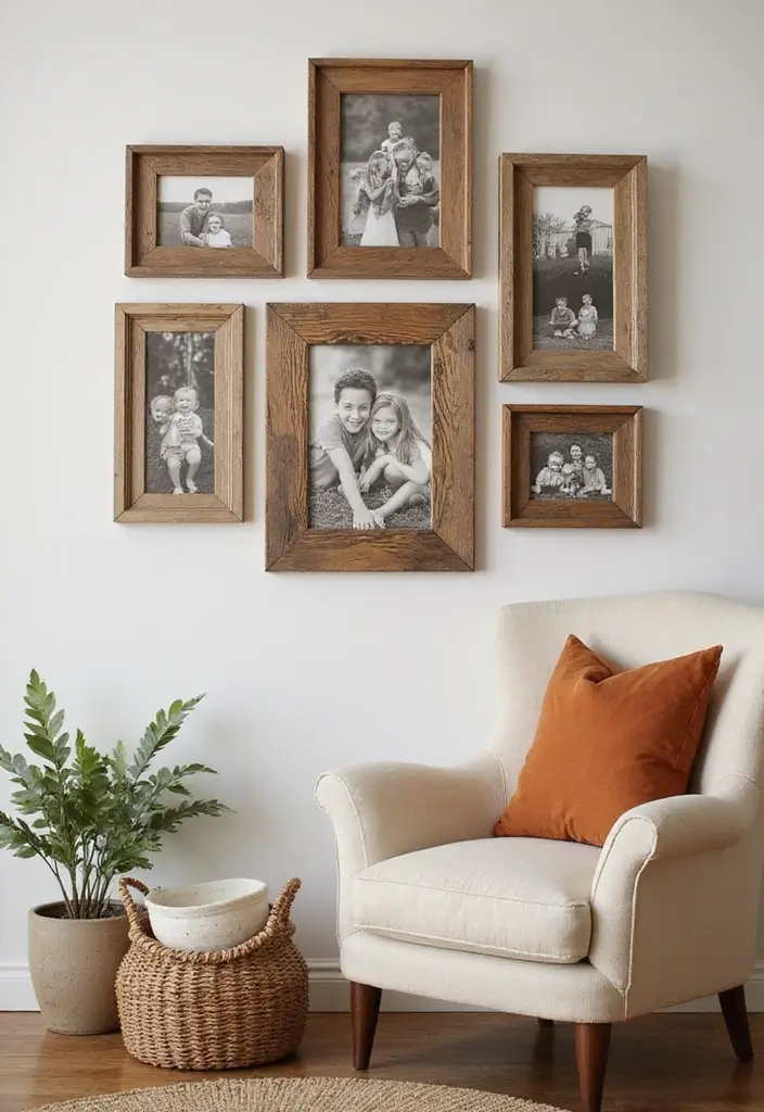 30 DIY Farmhouse Decor Projects That Look High-End 21 30 DIY Farmhouse Decor Projects That Look High-End - 21. Rustic Picture Frames