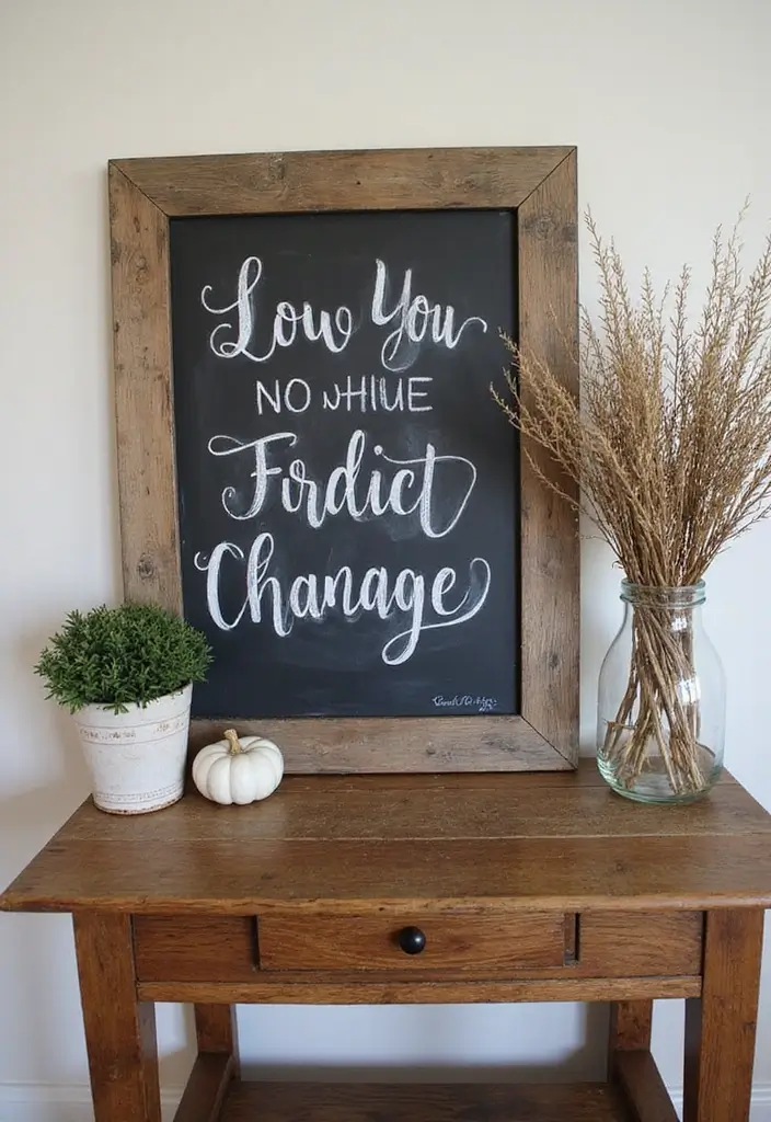 30 DIY Farmhouse Decor Projects That Look High-End 6 30 DIY Farmhouse Decor Projects That Look High-End - 6. DIY Chalkboard Signs