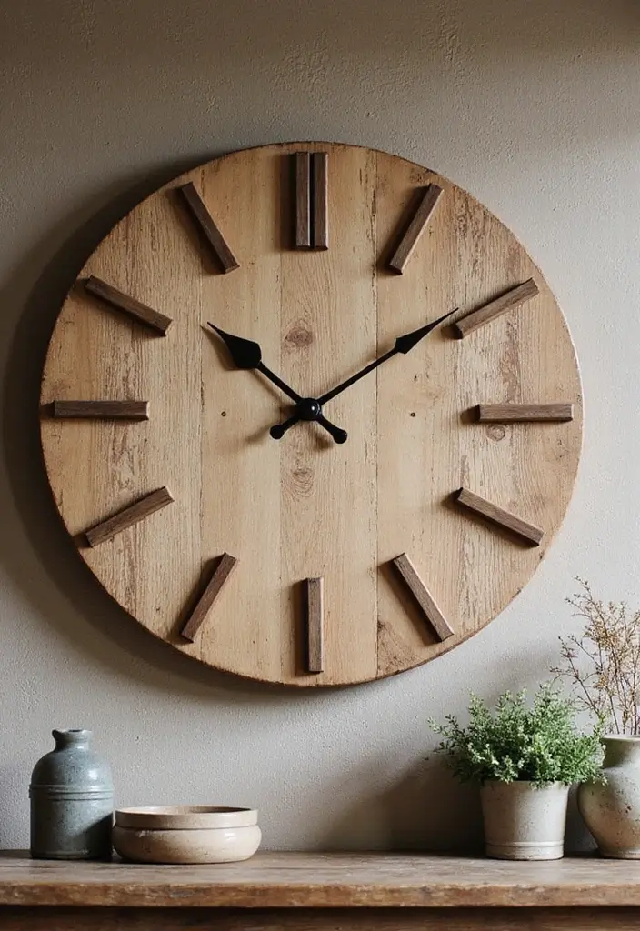 30 DIY Farmhouse Decor Projects That Look High-End 8 30 DIY Farmhouse Decor Projects That Look High-End - 8. Farmhouse Style Clock