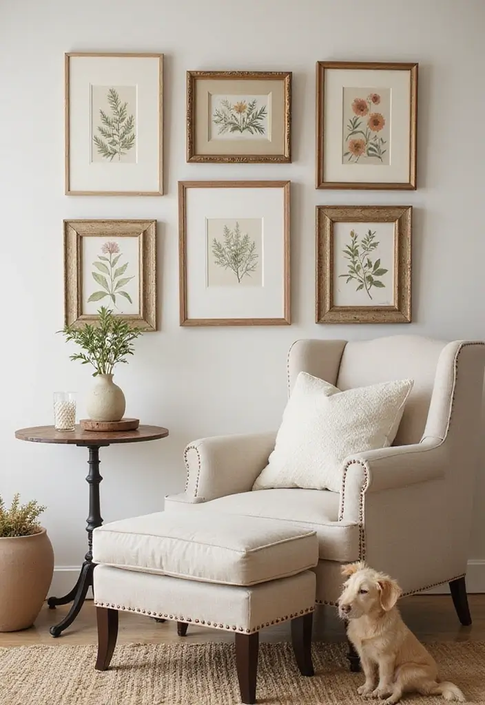 30 Farmhouse Decor Ideas That Transform Any Room - 1. Shabby Chic Wall Art