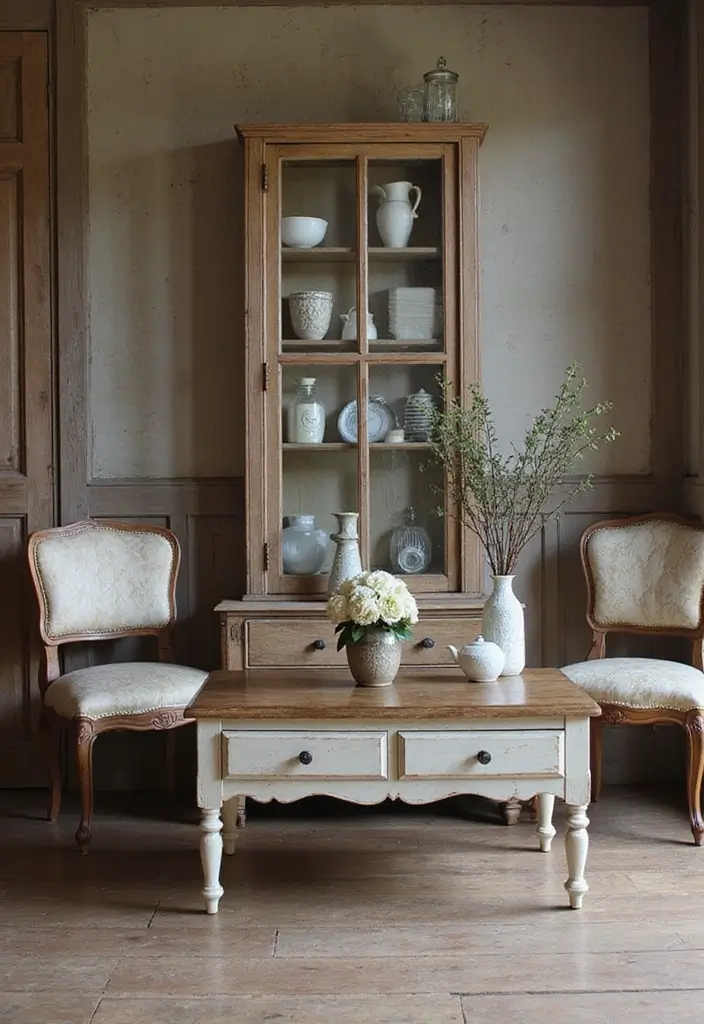 30 Farmhouse Decor Ideas That Transform Any Room - 4. Vintage Furniture Finds