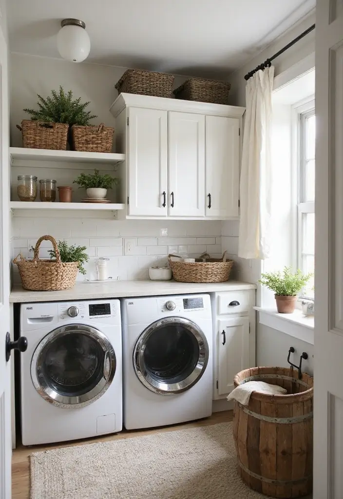 30 Farmhouse Laundry Room Designs Full of Character 19 30 Farmhouse Laundry Room Designs Full of Character - 20. Themed Decor