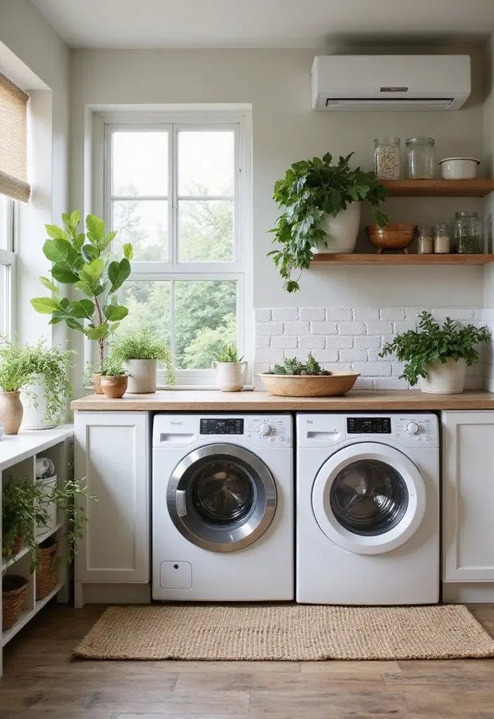 30 Farmhouse Laundry Room Designs Full of Character 21 30 Farmhouse Laundry Room Designs Full of Character - 22. Eco-Friendly Features