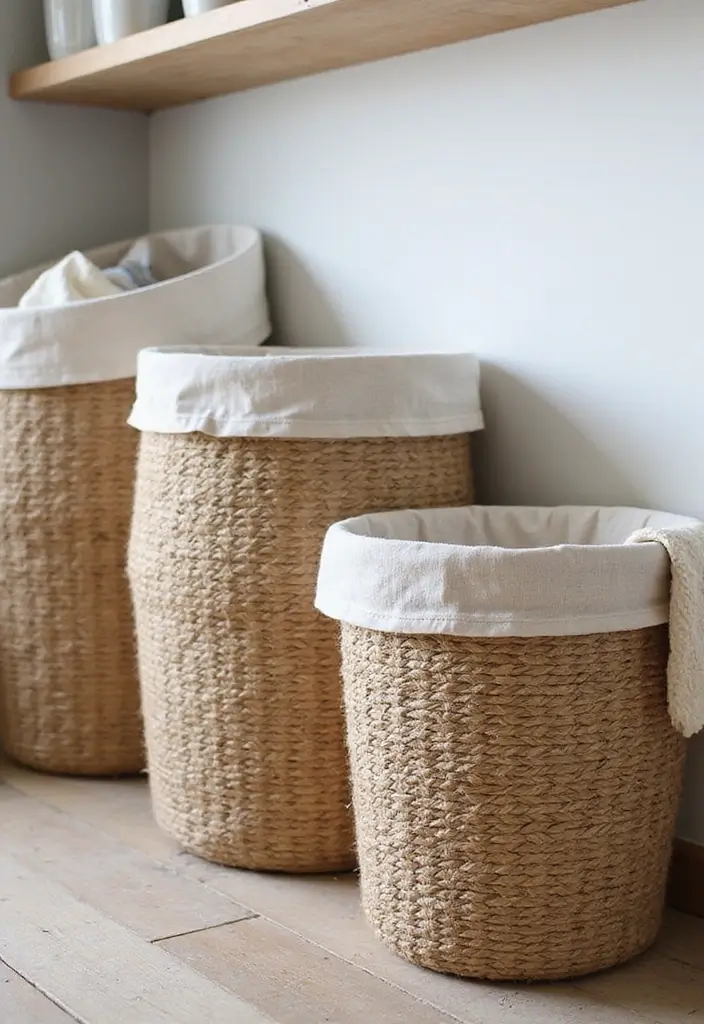 30 Farmhouse Laundry Room Designs Full of Character 7 30 Farmhouse Laundry Room Designs Full of Character - 7. Charming Laundry Baskets
