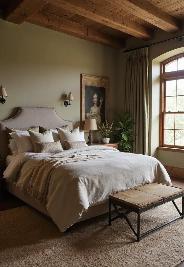 30 Farmhouse Master Bedroom Ideas That Feel Cozy and Chic 11 30 Farmhouse Master Bedroom Ideas That Feel Cozy and Chic - 11. Earthy Color Palettes