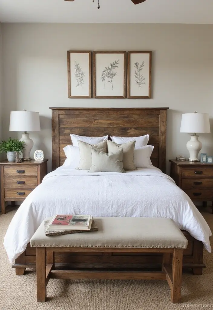 30 Farmhouse Master Bedroom Ideas That Feel Cozy and Chic 19 30 Farmhouse Master Bedroom Ideas That Feel Cozy and Chic - 19. Farmhouse Style Headboards