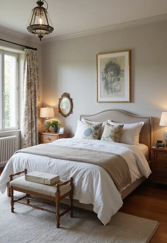 30 Farmhouse Master Bedroom Ideas That Feel Cozy and Chic 25 30 Farmhouse Master Bedroom Ideas That Feel Cozy and Chic - 25. Personalize with Meaningful Accessories