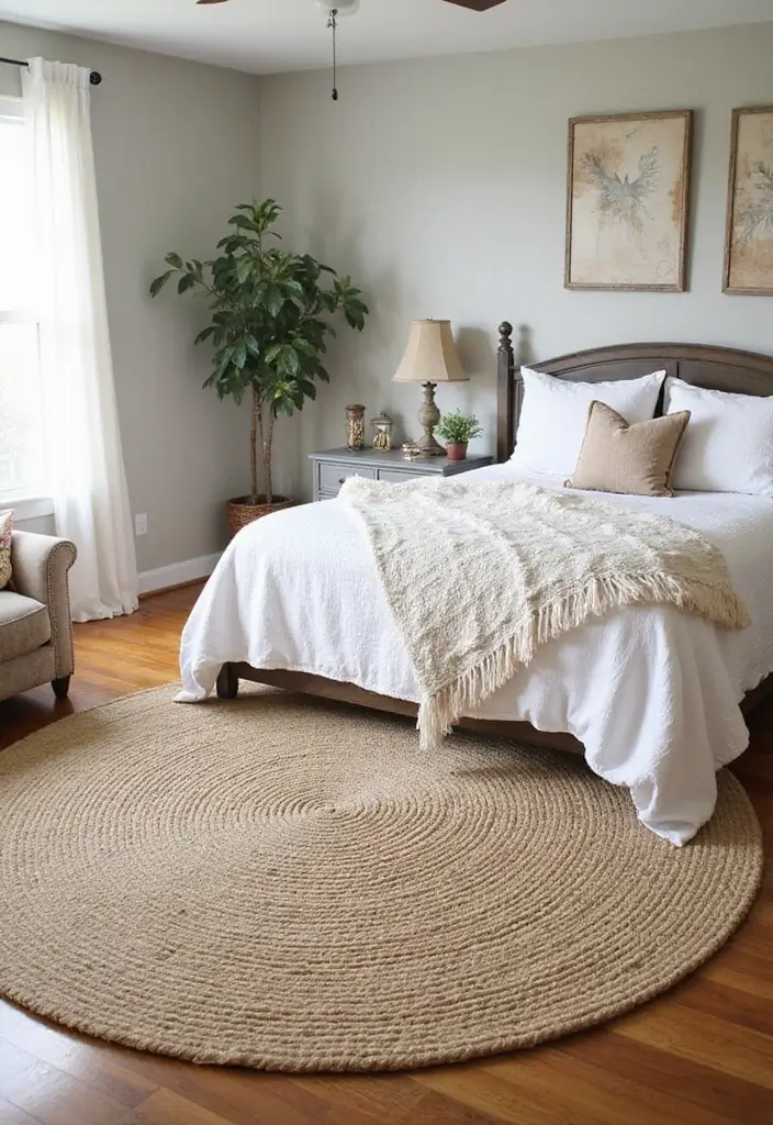30 Farmhouse Master Bedroom Ideas That Feel Cozy and Chic 27 30 Farmhouse Master Bedroom Ideas That Feel Cozy and Chic - 27. Create a Cozy Retreat with Rugs