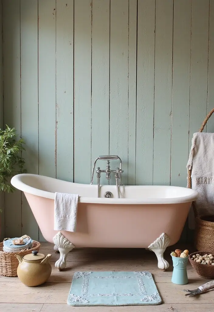 30 Farmhouse Shower Ideas That Feel Rustic and Relaxing 1 30 Farmhouse Shower Ideas That Feel Rustic and Relaxing - 1. Vintage Clawfoot Tubs