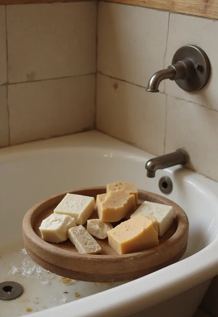 30 Farmhouse Shower Ideas That Feel Rustic and Relaxing 17 30 Farmhouse Shower Ideas That Feel Rustic and Relaxing - 17. Handcrafted Soap Displays