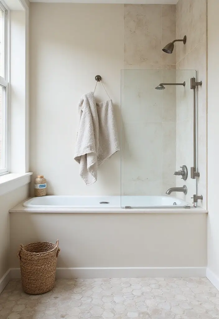 30 Farmhouse Shower Ideas That Feel Rustic and Relaxing 20 30 Farmhouse Shower Ideas That Feel Rustic and Relaxing - 20. Neutral Wall Colors