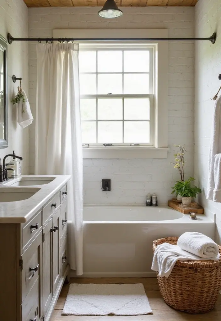 30 Farmhouse Shower Ideas That Feel Rustic and Relaxing 21 30 Farmhouse Shower Ideas That Feel Rustic and Relaxing - 21. Rustic Bath Accessories
