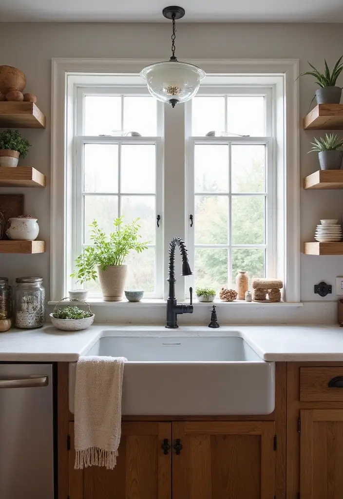 30 Farmhouse Sink Ideas That Make a Statement 15 30 Farmhouse Sink Ideas That Make a Statement - 15. Double Bowl Farmhouse Sink