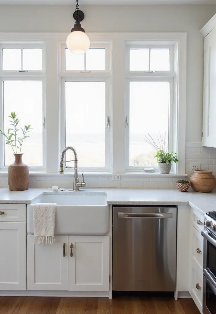 30 Farmhouse Sink Ideas That Make a Statement 24 30 Farmhouse Sink Ideas That Make a Statement - 24. Farmhouse Sink with Hidden Dishwasher