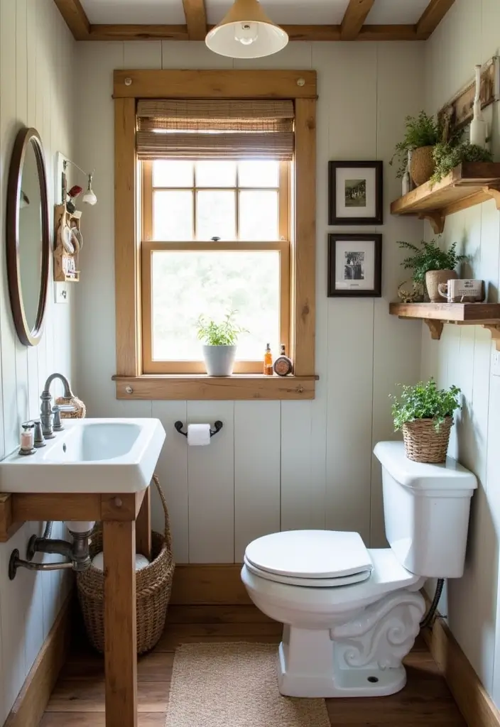 30 Small Farmhouse Bathroom Ideas to Maximize Comfort 21 30 Small Farmhouse Bathroom Ideas to Maximize Comfort - 21. Personal Touches