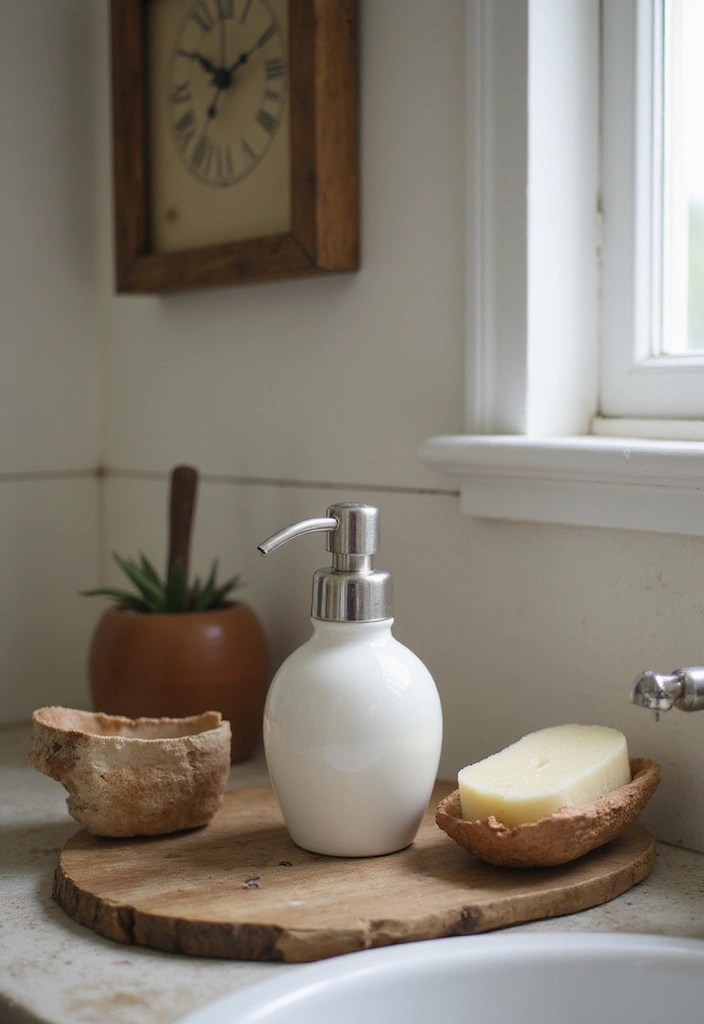 30 Small Farmhouse Bathroom Ideas to Maximize Comfort 28 30 Small Farmhouse Bathroom Ideas to Maximize Comfort - 28. Soap Dispensers with Character