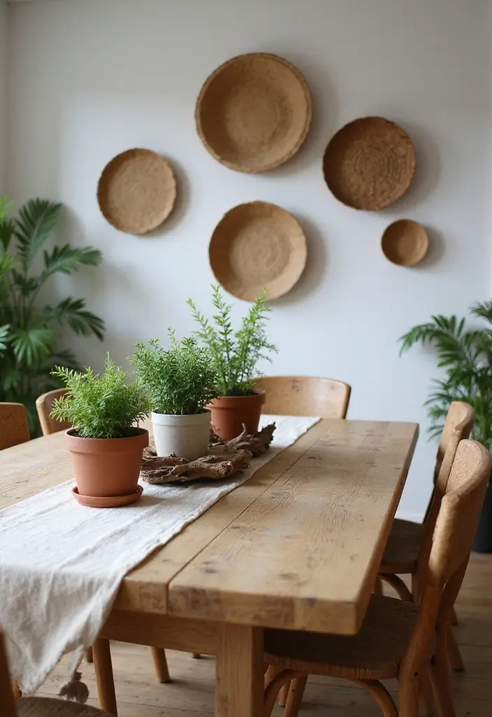 26 Farmhouse Dining Room Designs Full of Rustic Elegance 6 26 Farmhouse Dining Room Designs Full of Rustic Elegance - 6. Natural Elements