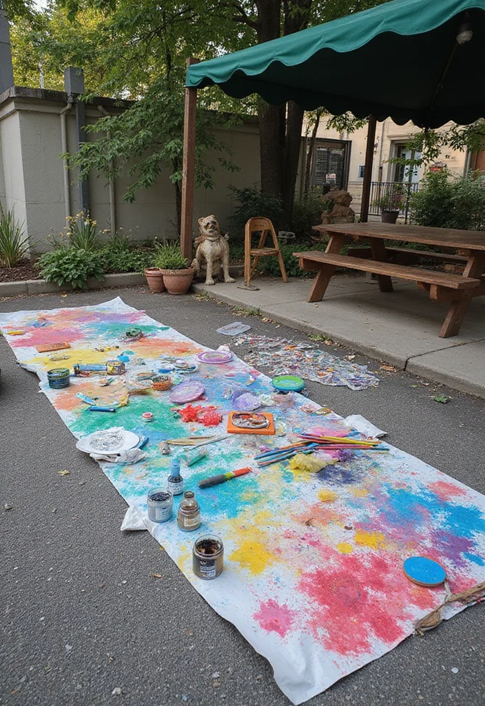 10 Asphalt Backyard Ideas for Clean Low Maintenance Spaces - 10. Asphalt Art Spaces