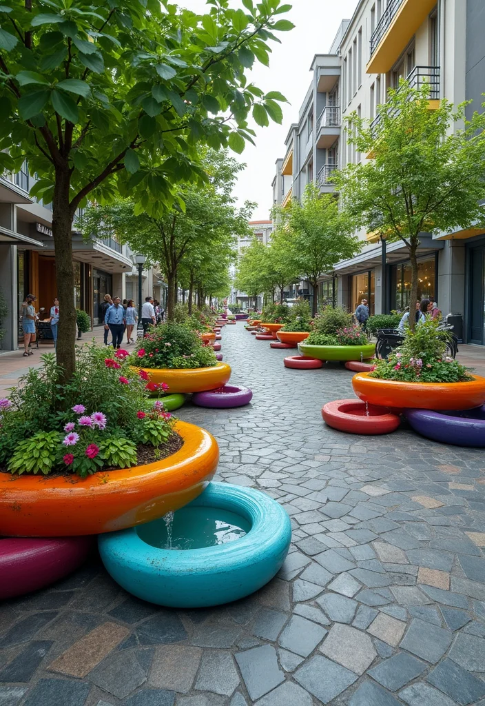 10 Asphalt Backyard Ideas for Clean Low Maintenance Spaces - 6. Decorative Accent Areas