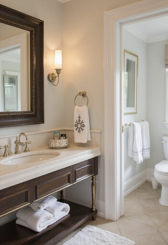 10 Bathroom Hand Towel Holder Ideas for Practical Placement - 5. Elegant Ceramic Towel Holder