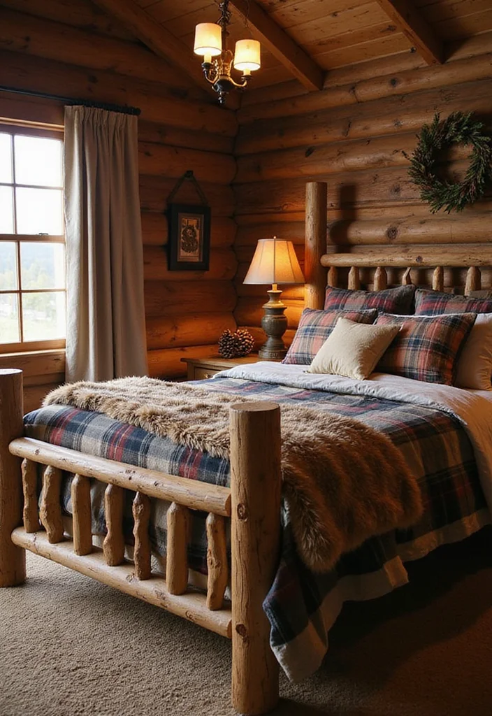 10 Frozen Bedroom Ideas for Magical Winter Style 12 10 Frozen Bedroom Ideas for Magical Winter Style - 2. Cozy Cabin Escape