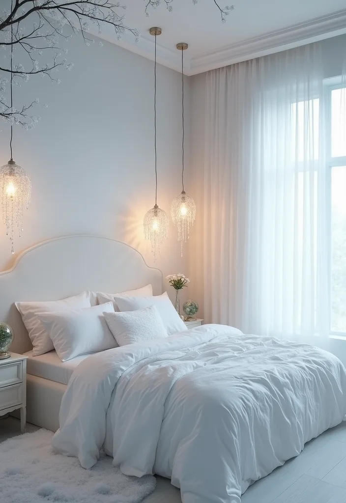 10 Frozen Bedroom Ideas for Magical Winter Style 23 10 Frozen Bedroom Ideas for Magical Winter Style - 3. Snowy Wonderland Vibes