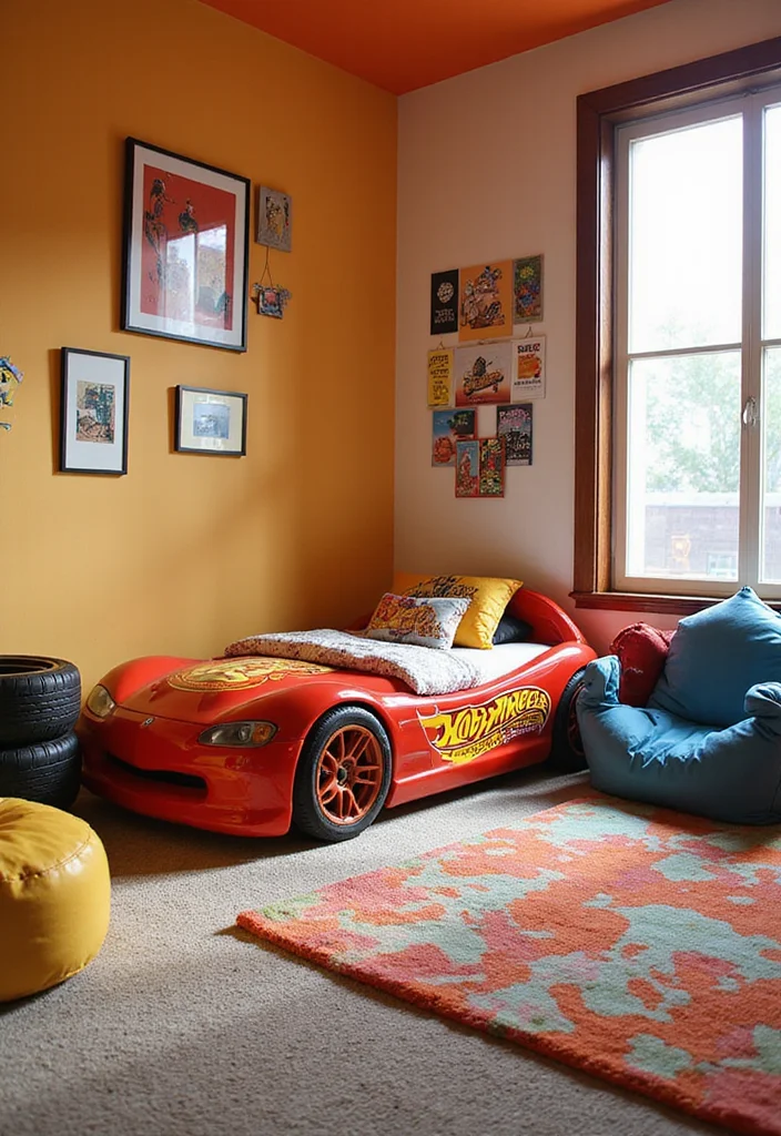 10 Hot Wheels Bedroom Ideas for Fun Racing Themes 23 10 Hot Wheels Bedroom Ideas for Fun Racing Themes - 3. Creative Car-Themed Furniture