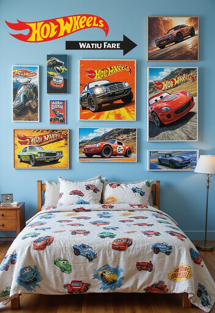 10 Hot Wheels Bedroom Ideas for Fun Racing Themes 67 10 Hot Wheels Bedroom Ideas for Fun Racing Themes - 7. Race Car Wall Art