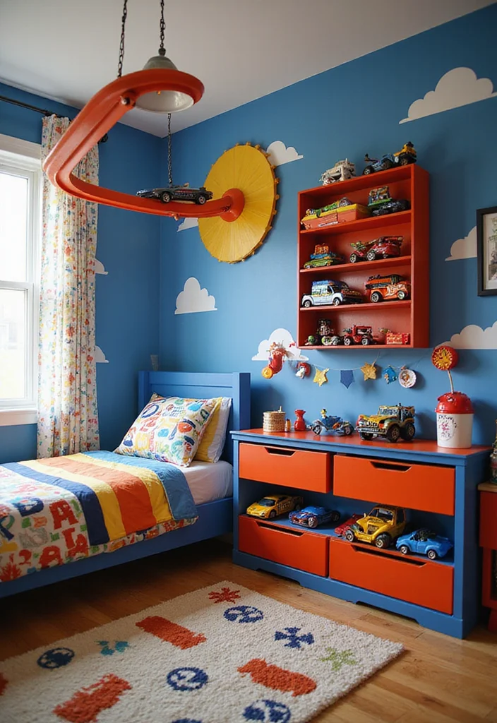 10 Hot Wheels Bedroom Ideas for Fun Racing Themes 89 10 Hot Wheels Bedroom Ideas for Fun Racing Themes - 9. Interactive Play Zones
