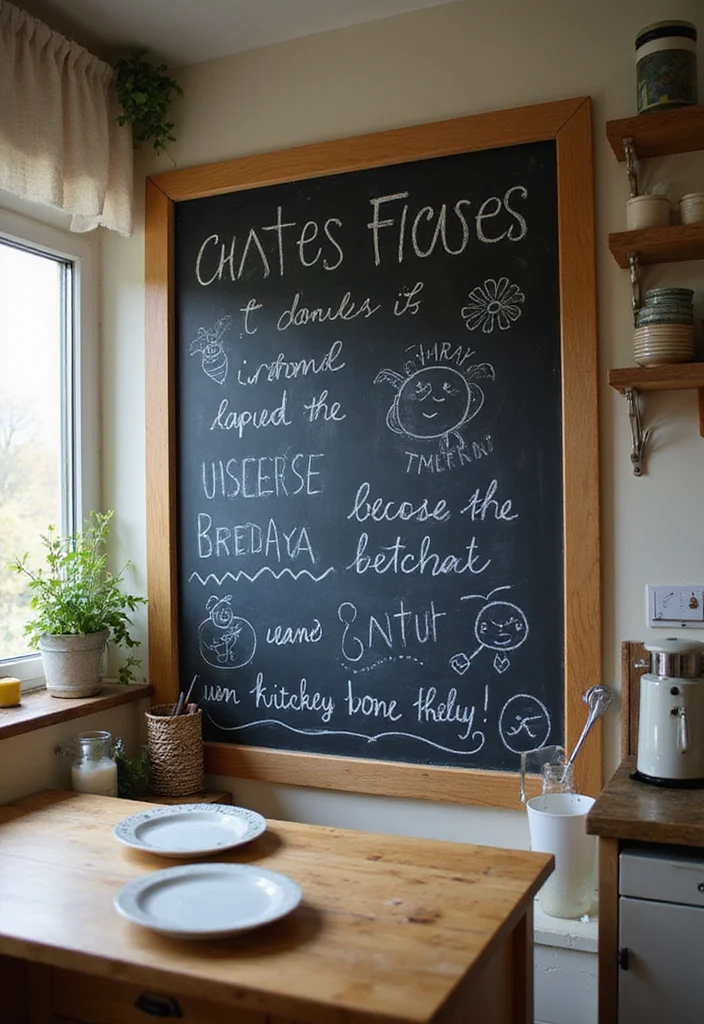 10 Kitchen Chalkboard Ideas for Fun Functional Notes - 10. Fun Family Messages