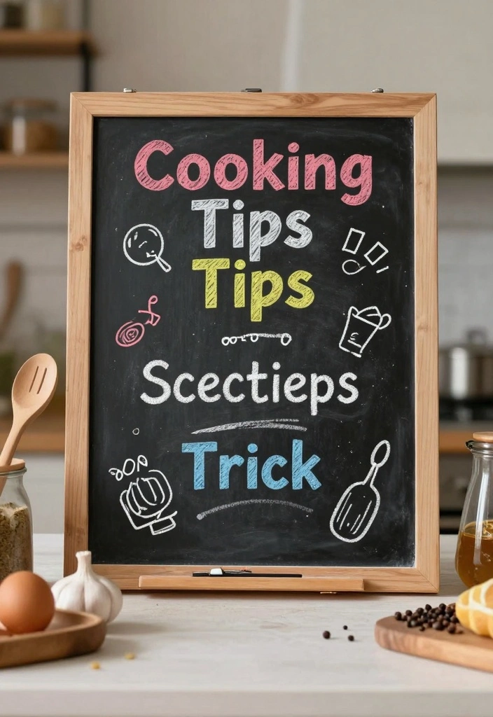 10 Kitchen Chalkboard Ideas for Fun Functional Notes - 8. Cooking Tips & Tricks