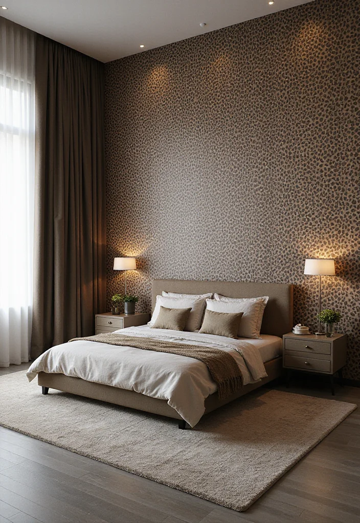 10 Leopard Print Bedroom Ideas for Bold Stylish Accents 12 10 Leopard Print Bedroom Ideas for Bold Stylish Accents - 2. Accent Walls