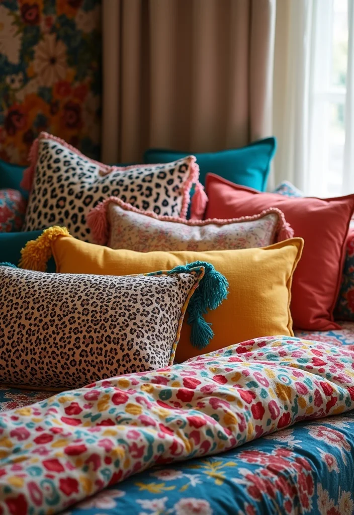 10 Leopard Print Bedroom Ideas for Bold Stylish Accents 34 10 Leopard Print Bedroom Ideas for Bold Stylish Accents - 4. Playful Throw Pillows