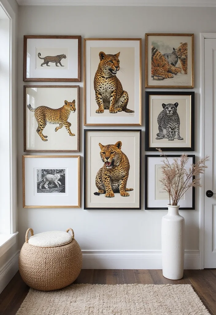 10 Leopard Print Bedroom Ideas for Bold Stylish Accents 67 10 Leopard Print Bedroom Ideas for Bold Stylish Accents - 7. Unique Art Pieces