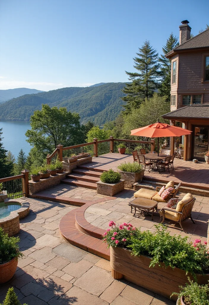 10 Steep Slope Backyard Ideas for Functional Terraced Design - 5. Multi-Level Decks